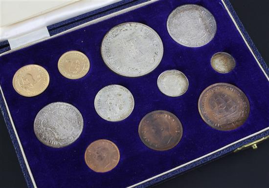 A South Africa tri-centenary 1952 commemorative eleven proof coin set,